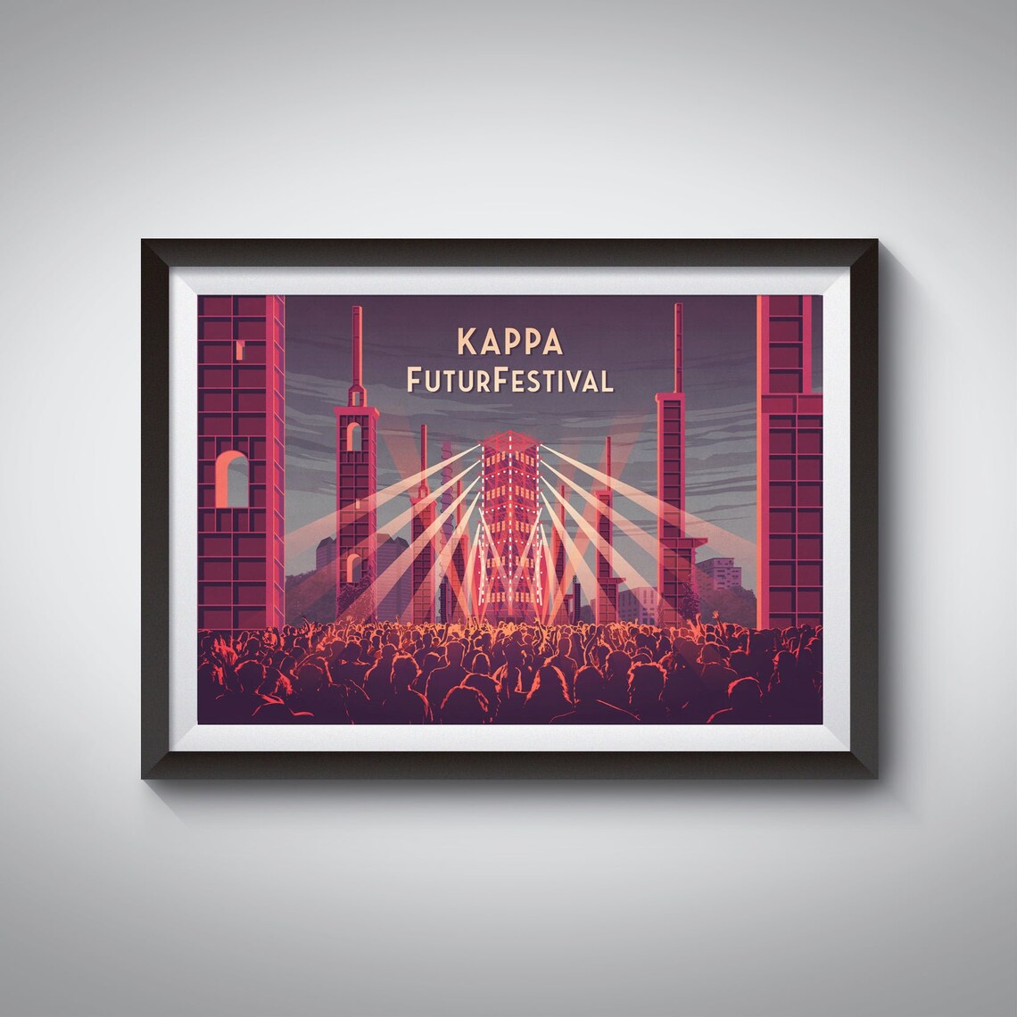 Kappa FuturFestival Turin Electronic Dance Music Crowd Poster