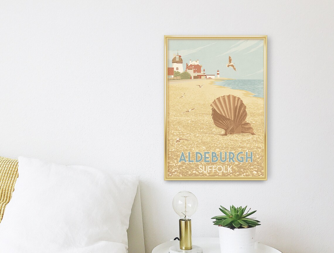 Aldeburgh Suffolk Travel Poster, Retro Vintage Seaside - Image 3