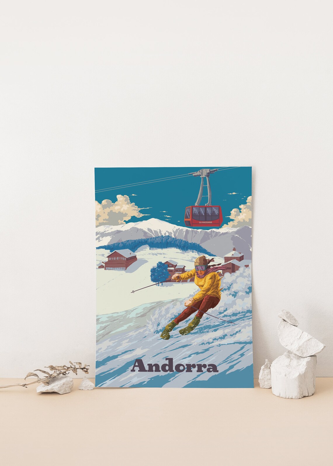 Andorra Vintage Ski Travel Poster Art Print - Image 4