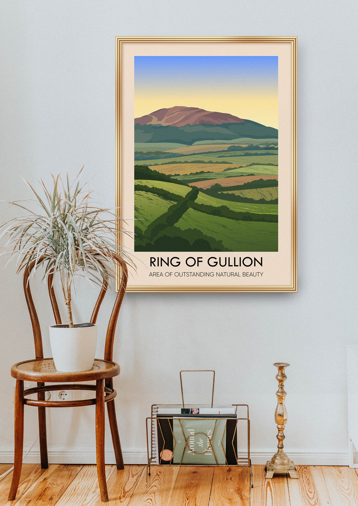 Ring Of Gullion Aonb Travel Poster Northern Ireland County Armagh Slieve Gullion Vintage Travel Print Hiking Cycling Retro Artwork - Image 2
