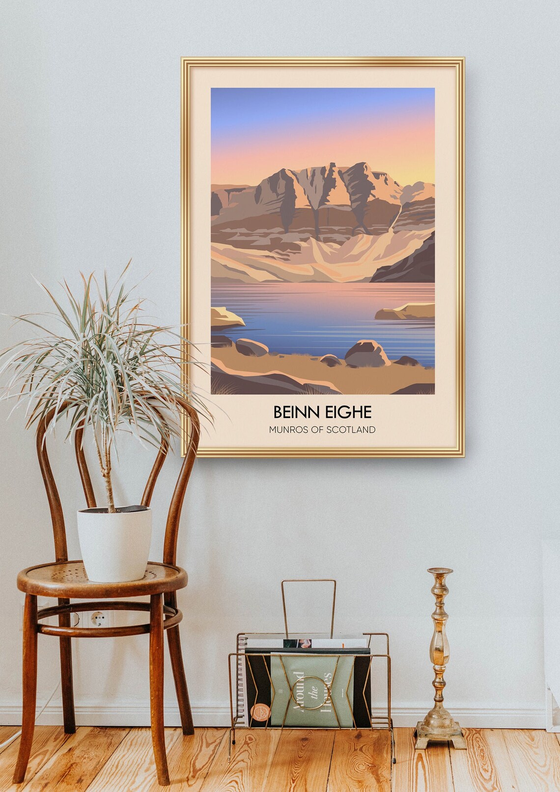 Beinn Eighe Munros Of Scotland Dawn Loch Mountain Landscape Poster - Image 2