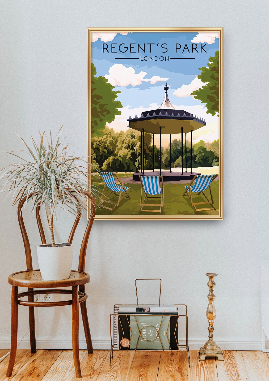 Regents Park London Poster, North West London Travel Poster - Image 2