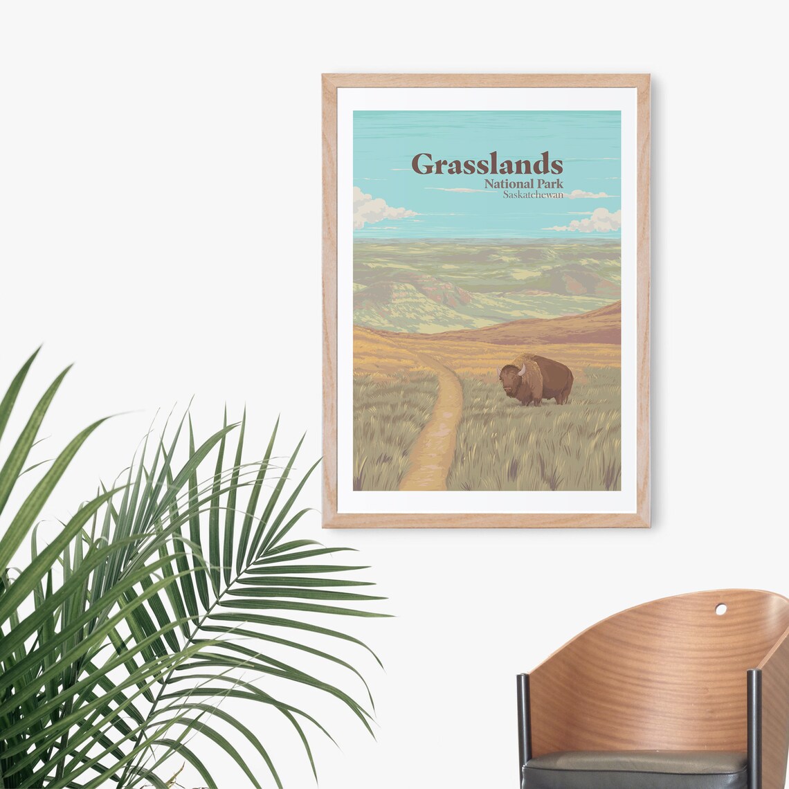 Grasslands National Park Vintage Travel Poster, Canada - Image 3
