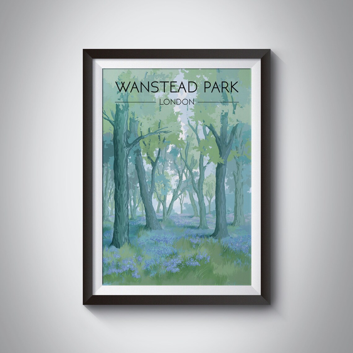 Wanstead Park London Vintage Travel Poster