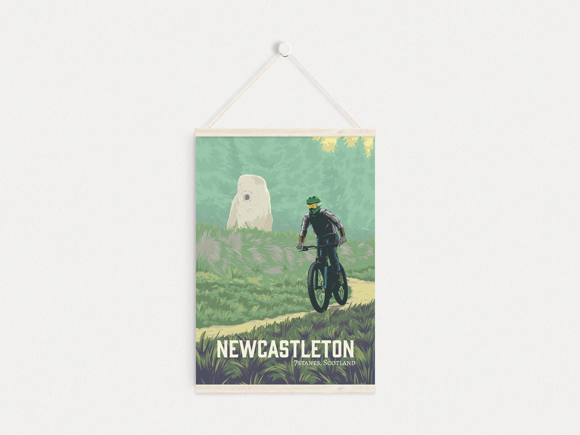 Newcastleton 7stanes Scotland Forest Trail Mountain Bike Poster - Image 4