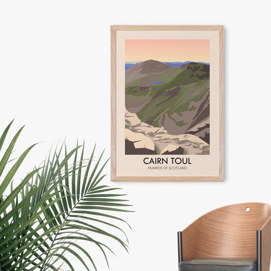 Cairn Toul Munros of Scotland Highlands Sunset Vintage Travel Poster - Image 3