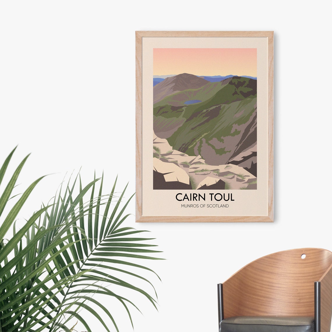 Cairn Toul Munros Of Scotland Travel Poster Cairngorms Lairig Ghru Bealach Vintage Travel Print Hiking Gift Scottish Highlands Retro - Image 3