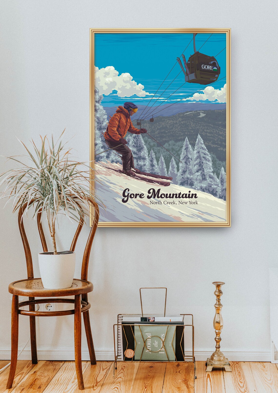 Gore Mountain Vintage Travel Poster, New York Ski - Image 2
