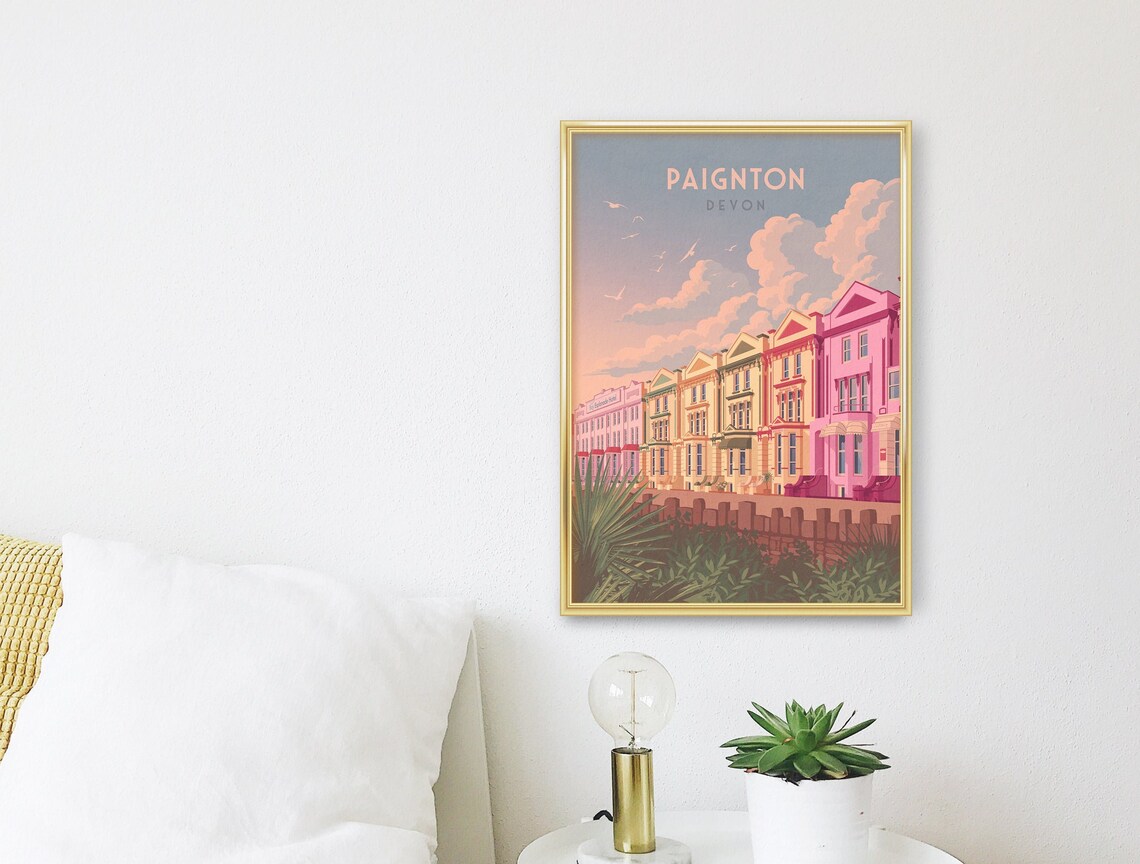 Paignton Devon Travel Poster, English Riviera Print - Image 3