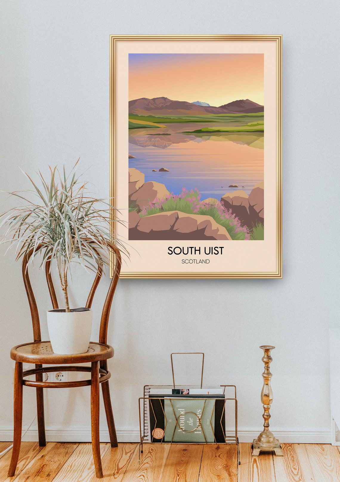 South Uist Scotland Loch Sunset Reflections Poster Outer Hebrides Island - Image 3