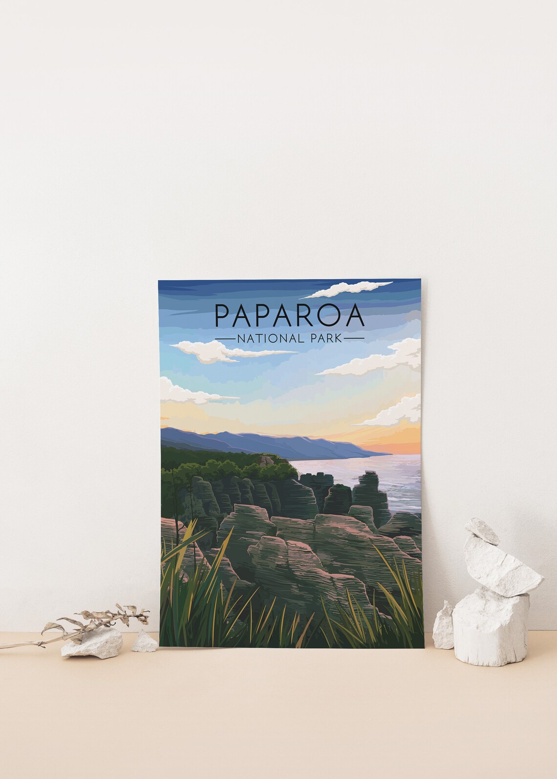 Paparoa National Park New Zealand Pancake Rocks Coast Travel Poster - Image 4