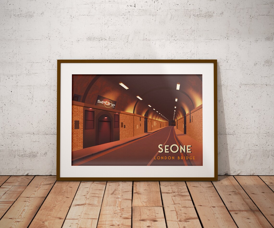SeOne Nightclub London Bridge Railway Arches Retro Venue Poster - Image 4