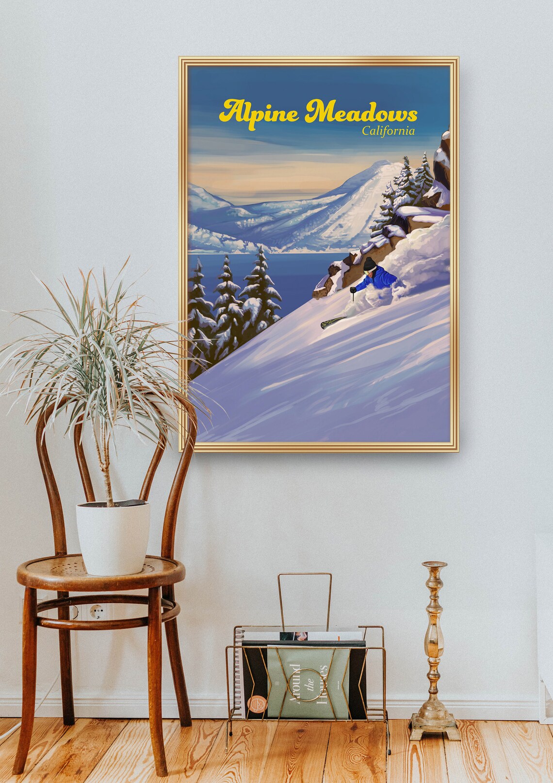 Alpine Meadows Ski Resort Lake Tahoe Travel Poster - Image 2