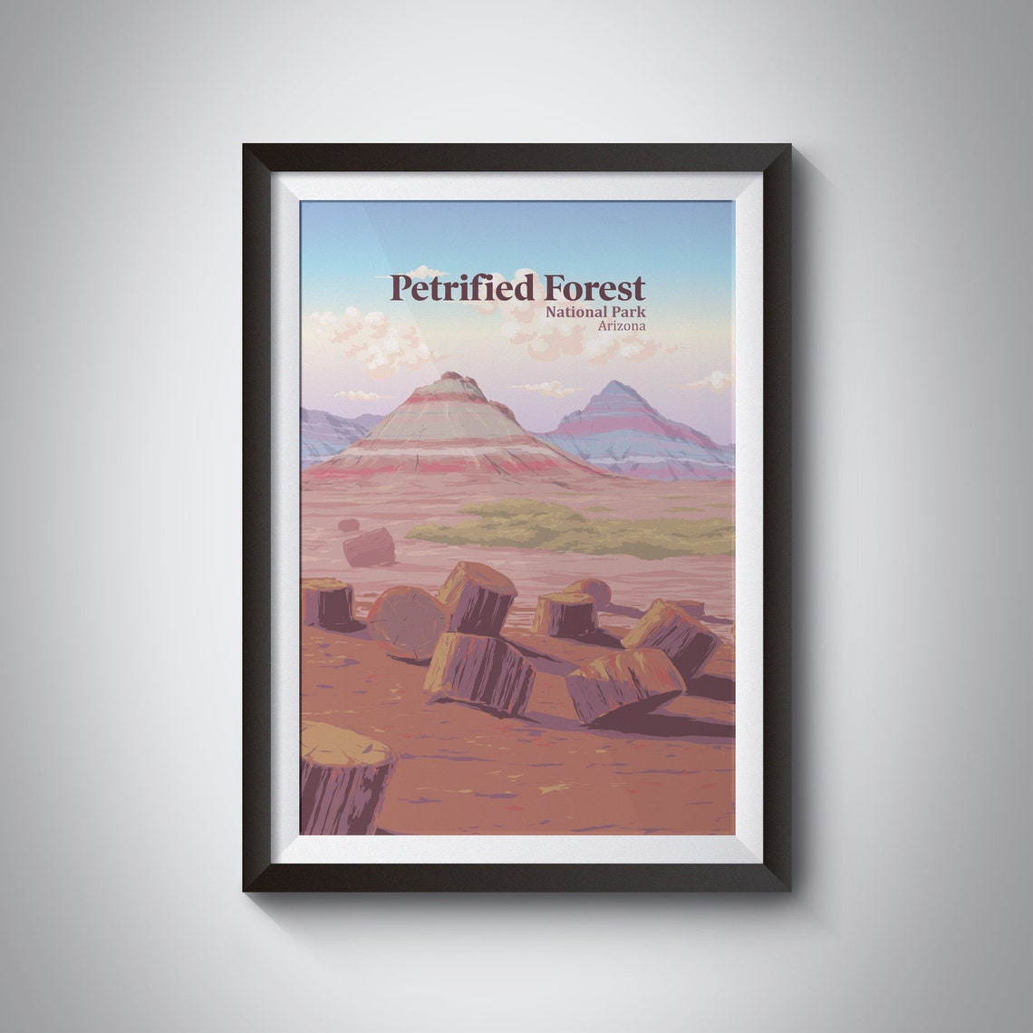 Petrified Forest National Park Arizona Painted Desert Logs Poster