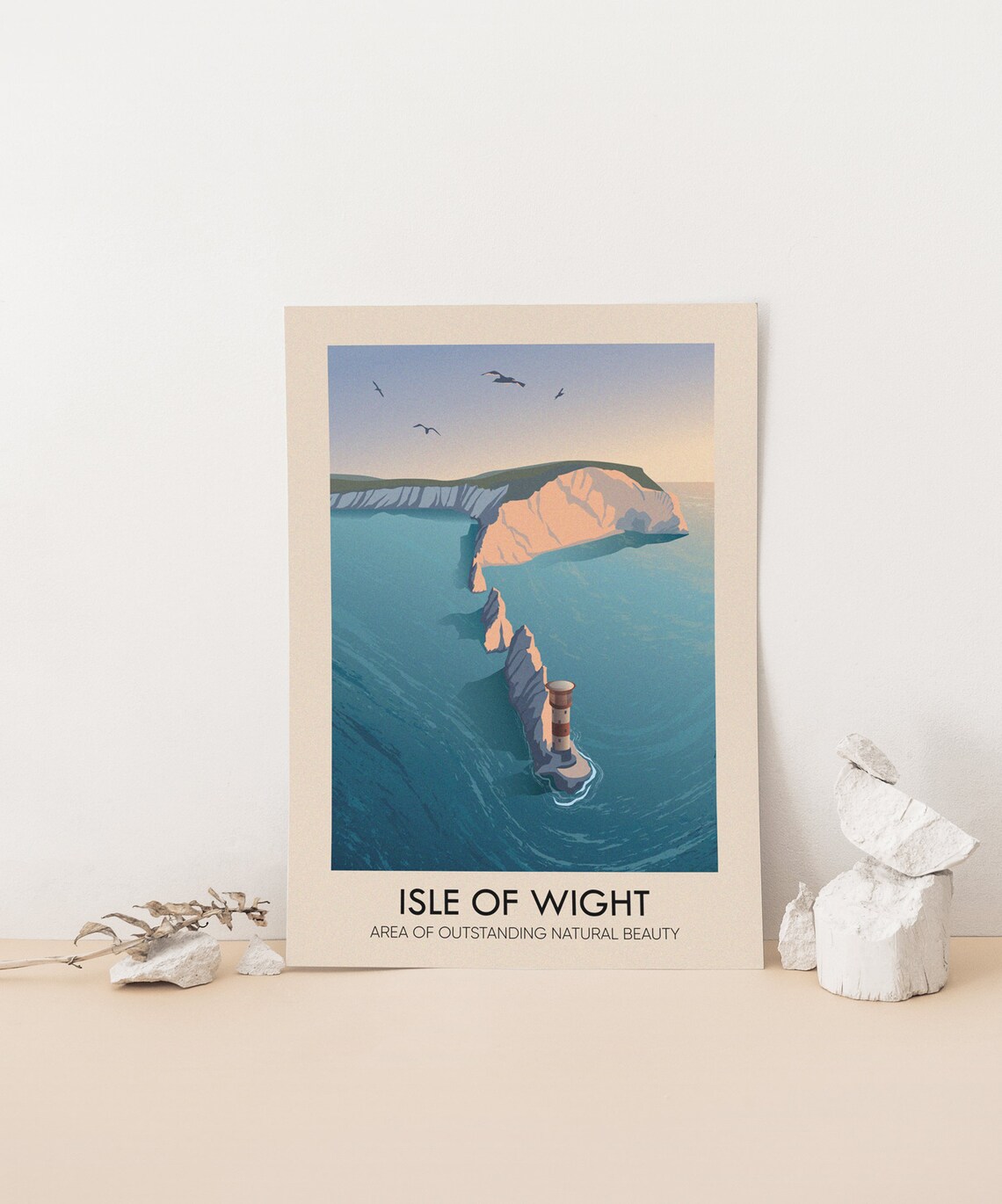Isle Of Wight AONB Vintage Travel Poster - Image 4