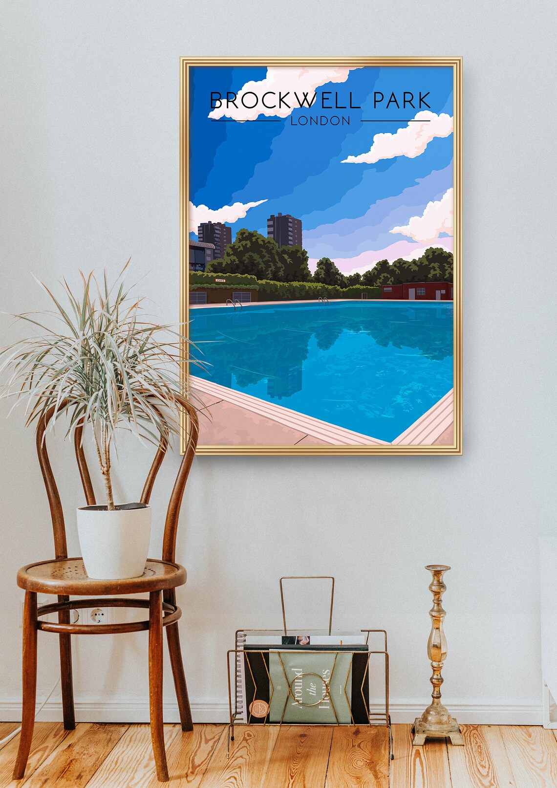 Brockwell Park London Travel Poster, Brixton Scene - Image 2