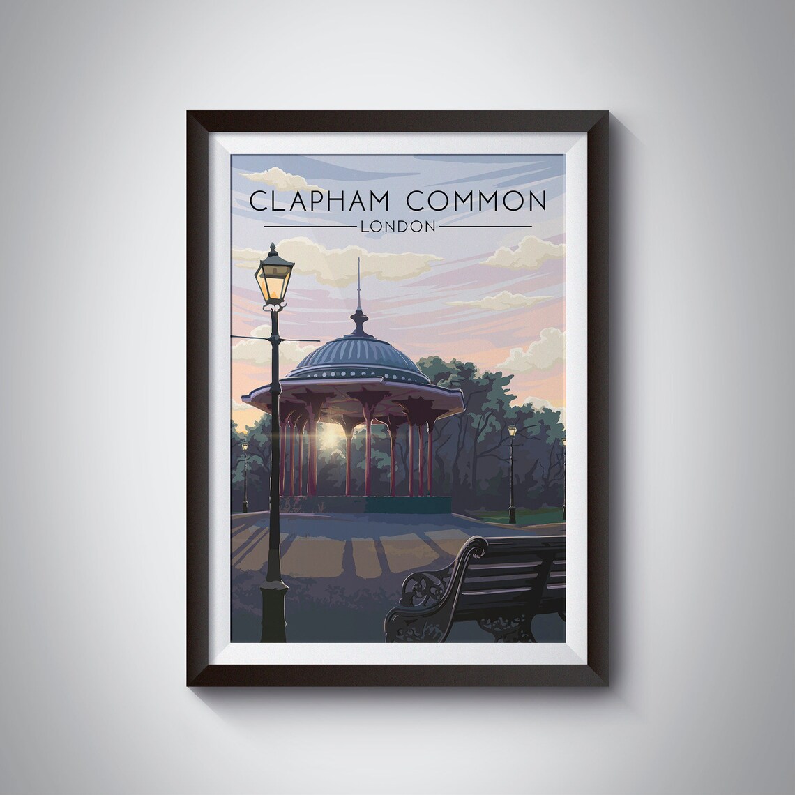 Clapham Common Vintage London Parks Art Print