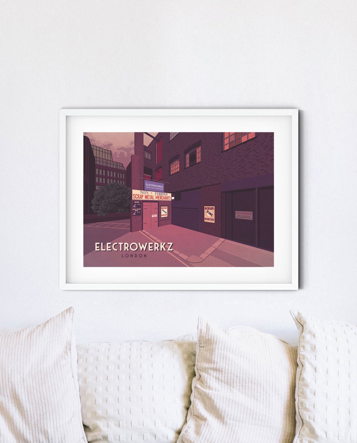 Electrowerkz London Brick Alley Night Retro Club Venue Travel Poster - Image 4