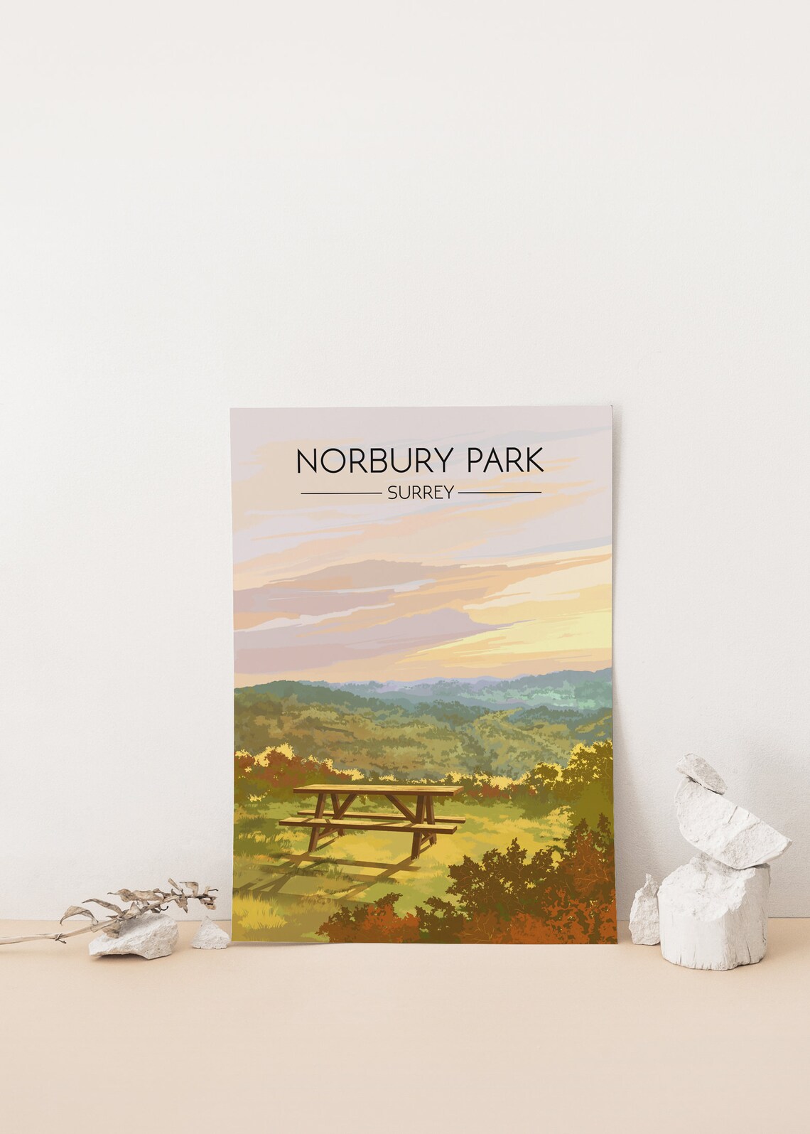 Norbury Park Surrey Vintage Travel Poster Art Print - Image 4