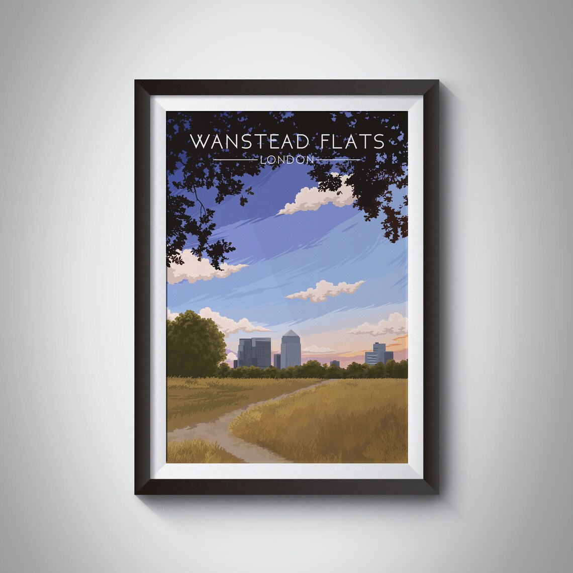 Wanstead Flats London Parks Travel Poster Print