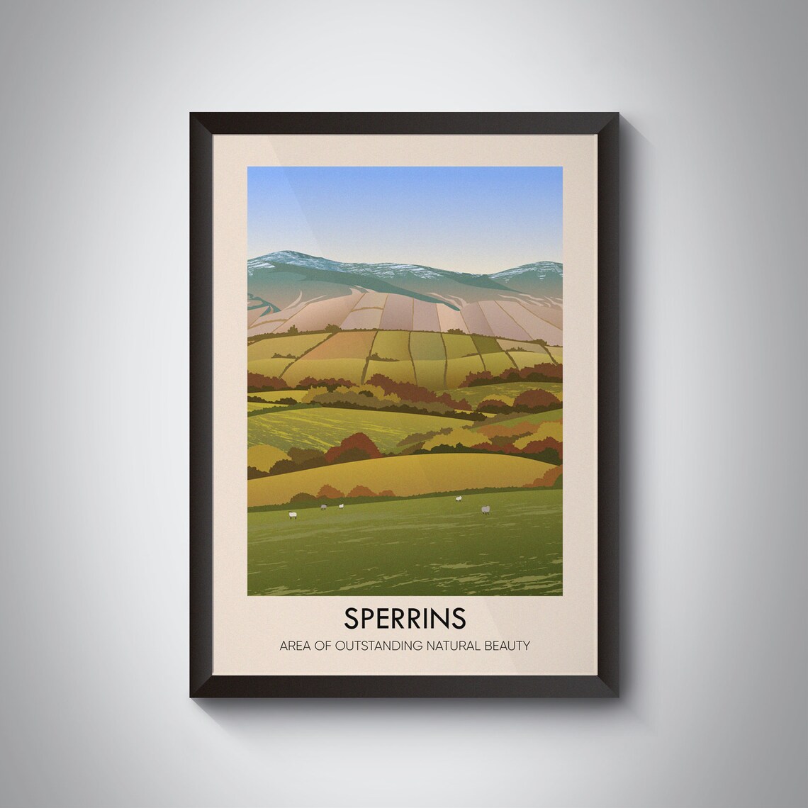 Sperrins AONB Travel Poster, Northern Ireland Print