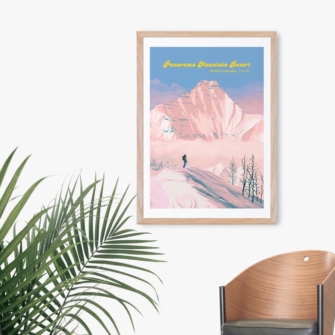 Panorama Mountain Ski Resort Vintage Travel Poster - Image 3