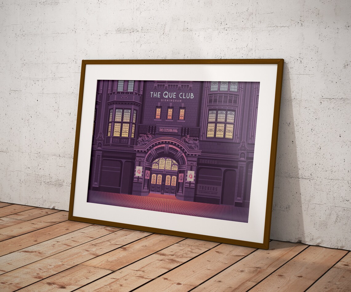 Que Club Birmingham Architecture Poster Print - Image 3