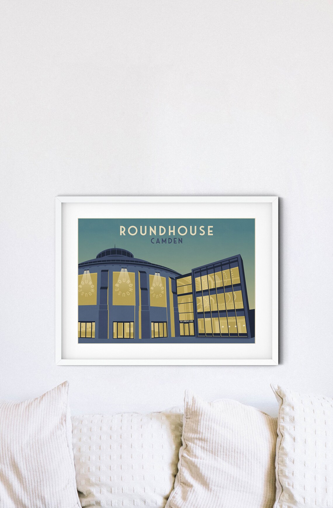 Roundhouse Camden London Iconic Music Venue Night Lights Poster - Image 2