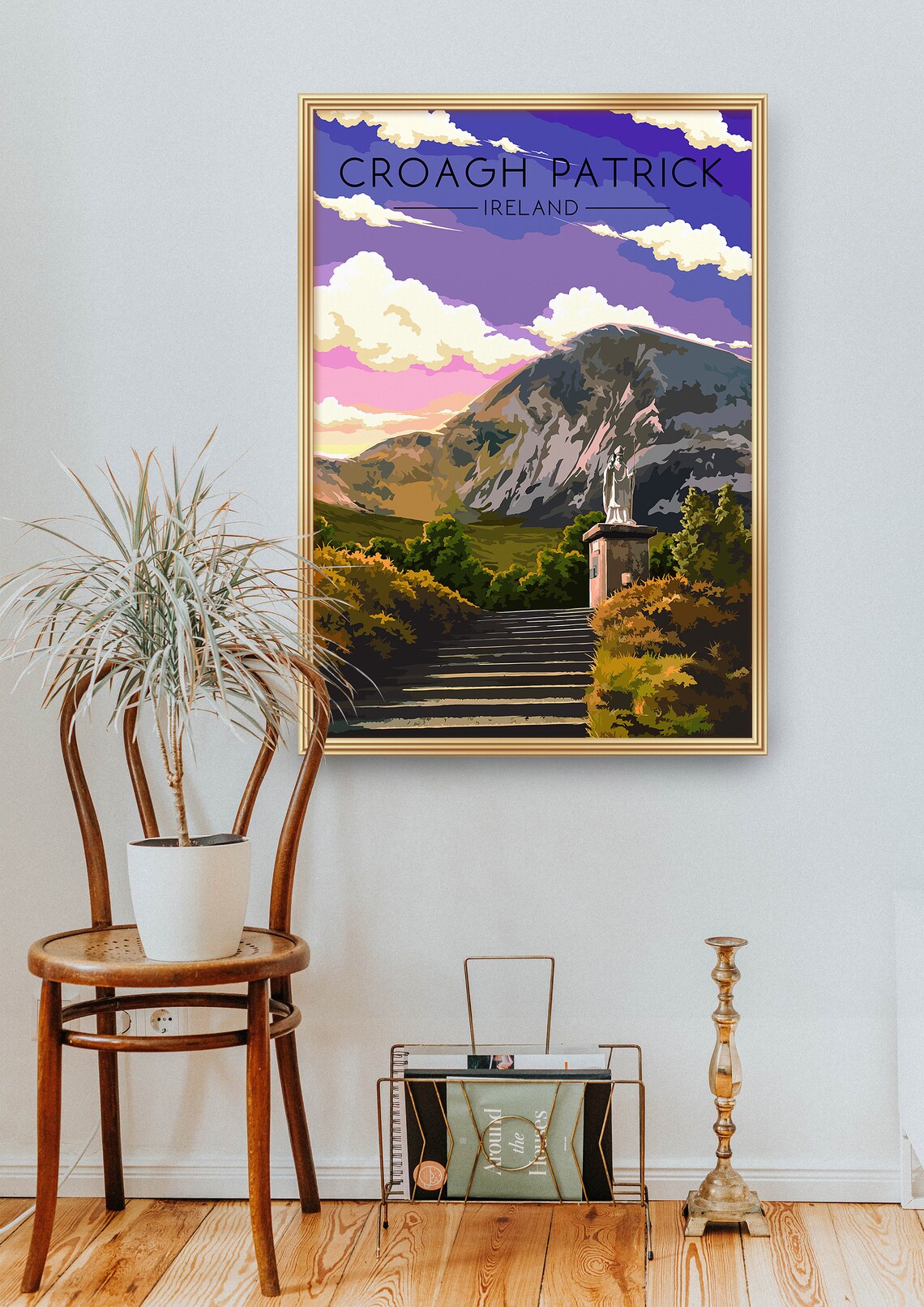 Croagh Patrick Ireland Travel Poster, County Mayo - Image 2