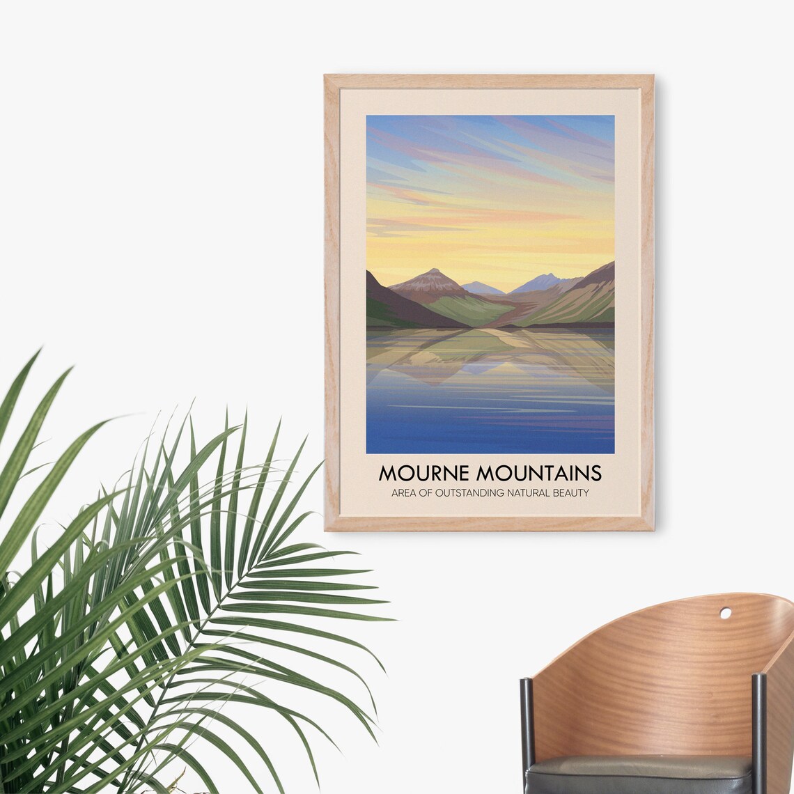 Mourne Mountains AONB Vintage Travel Poster, Northern Ireland - Image 3