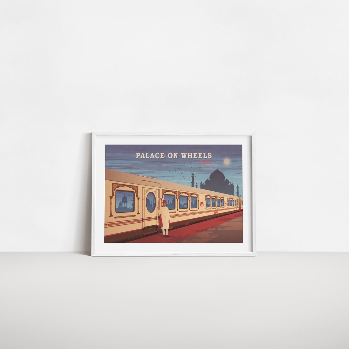 Palace On Wheels India Railway Travel Poster, Luxury Train - Image 2