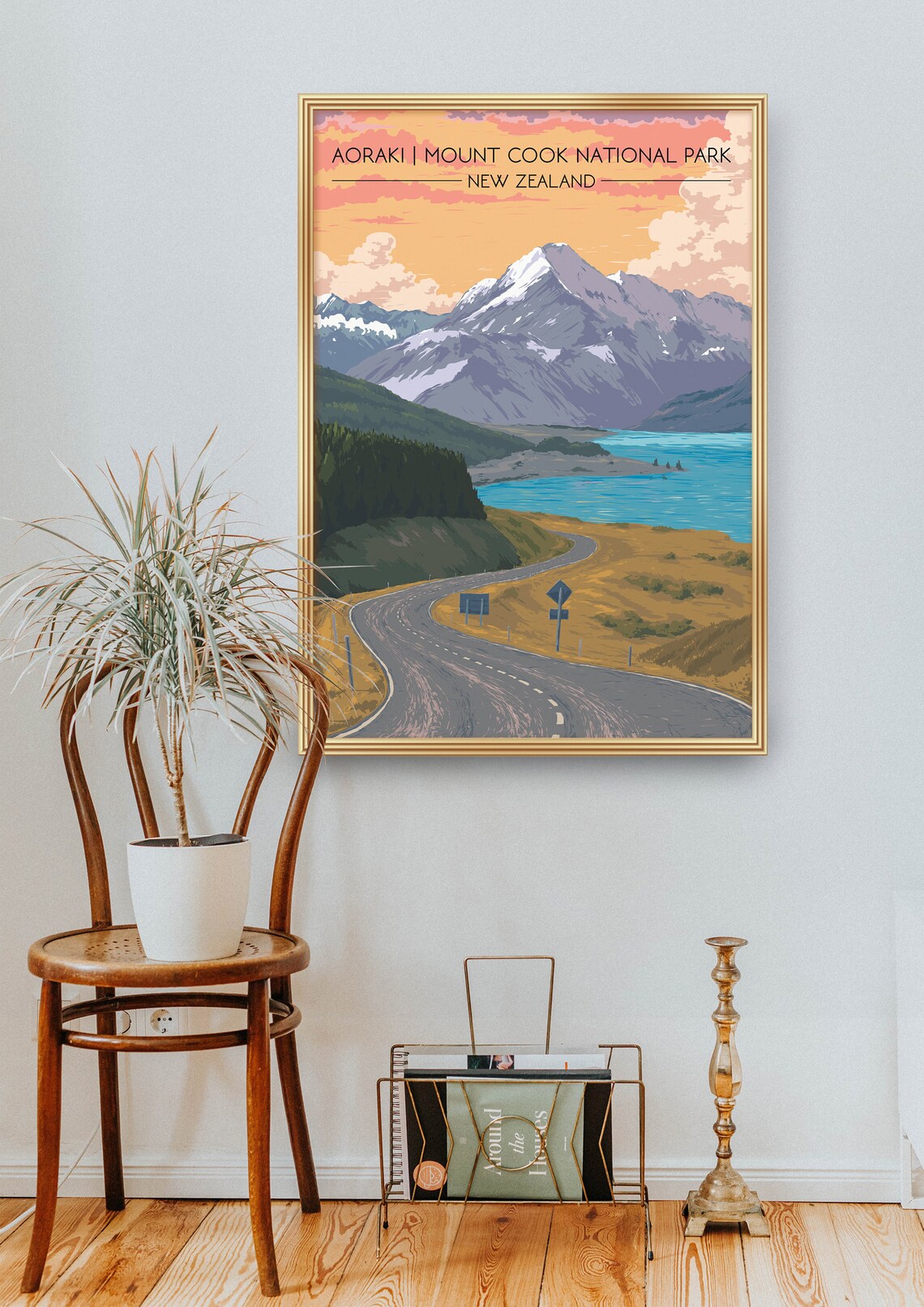 Aoraki Mount Cook National Park Vintage Travel Poster - Image 2