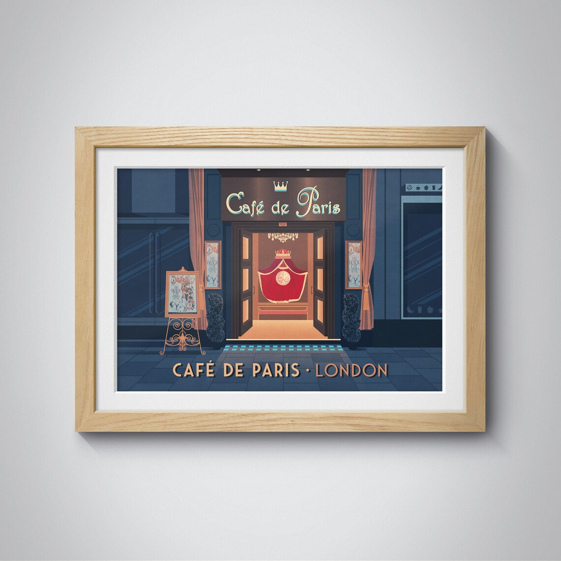 Café de Paris London Nightclub Entrance Vintage Travel Poster - Image 3