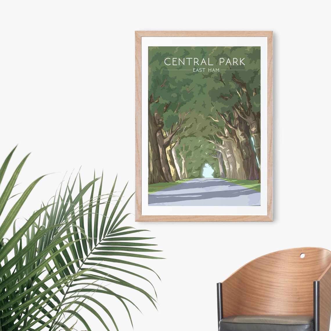 Central Park East Ham Tree Avenue Vintage London Park Poster - Image 3