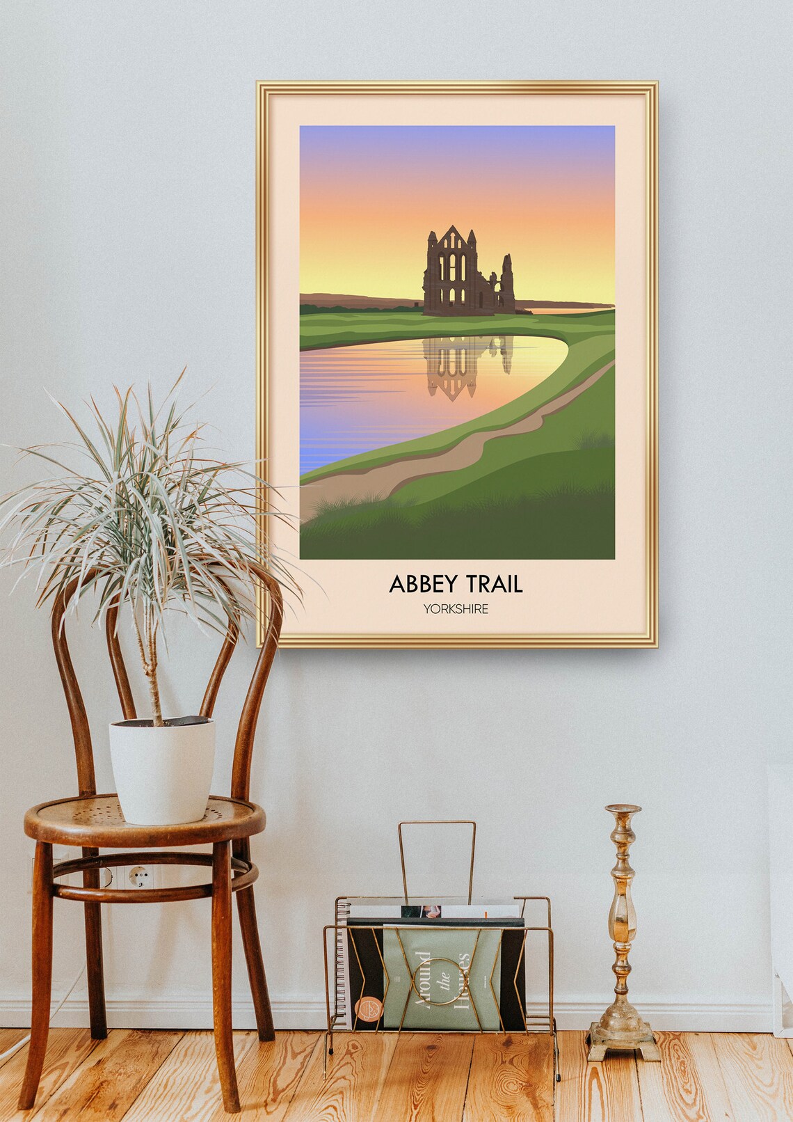Abbey Trail Yorkshire Dales Hiking Travel Poster - Image 2