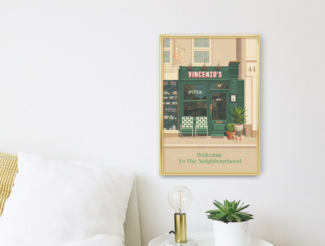 Vincenzos Bushey Vintage Travel Poster, Watford - Image 3