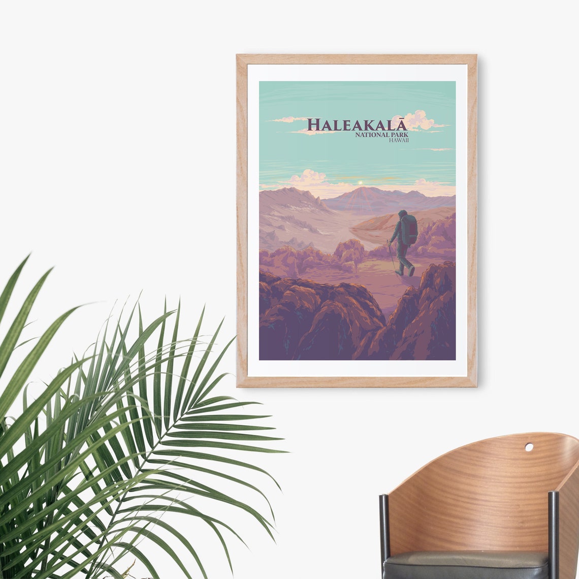 Haleakal National Park Hawaii Usa Travel Print Maui Island Hawaii Volcanoes National Park Mauna Loa Kilauea Retro Wall Art Gift - Image 3