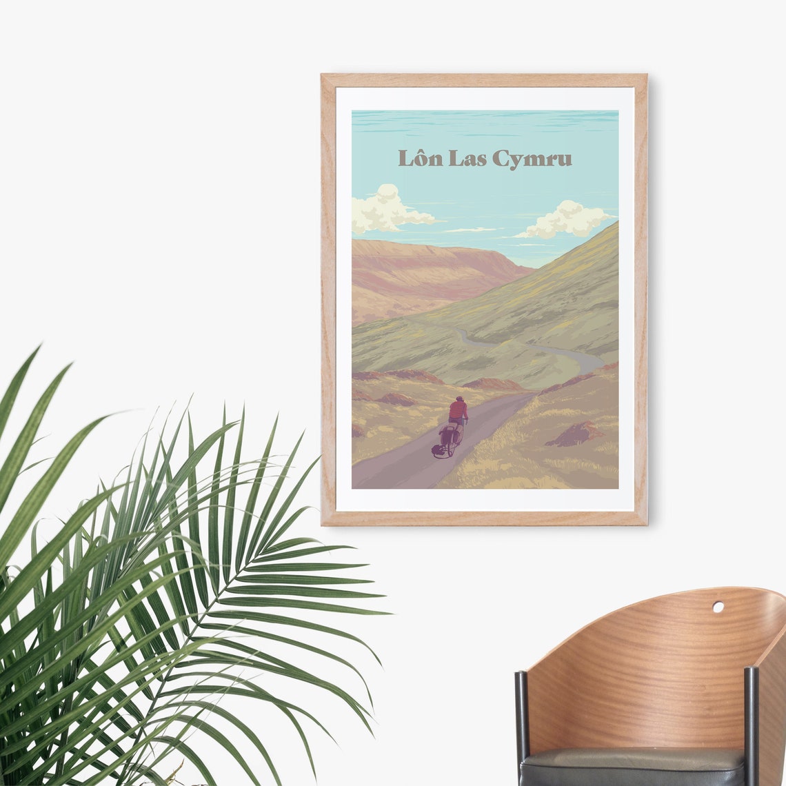 Lôn Las Cymru Wales Mountain Road Cycling Adventure Travel Poster - Image 3