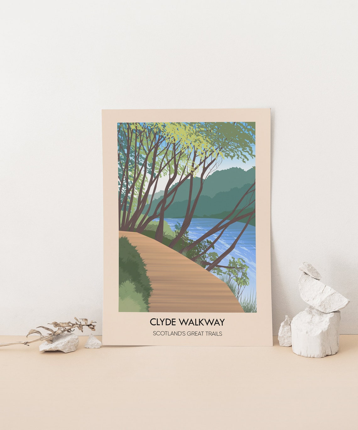Clyde Walkway Scotland River Boardwalk Trees Trail Nature Poster - Image 4