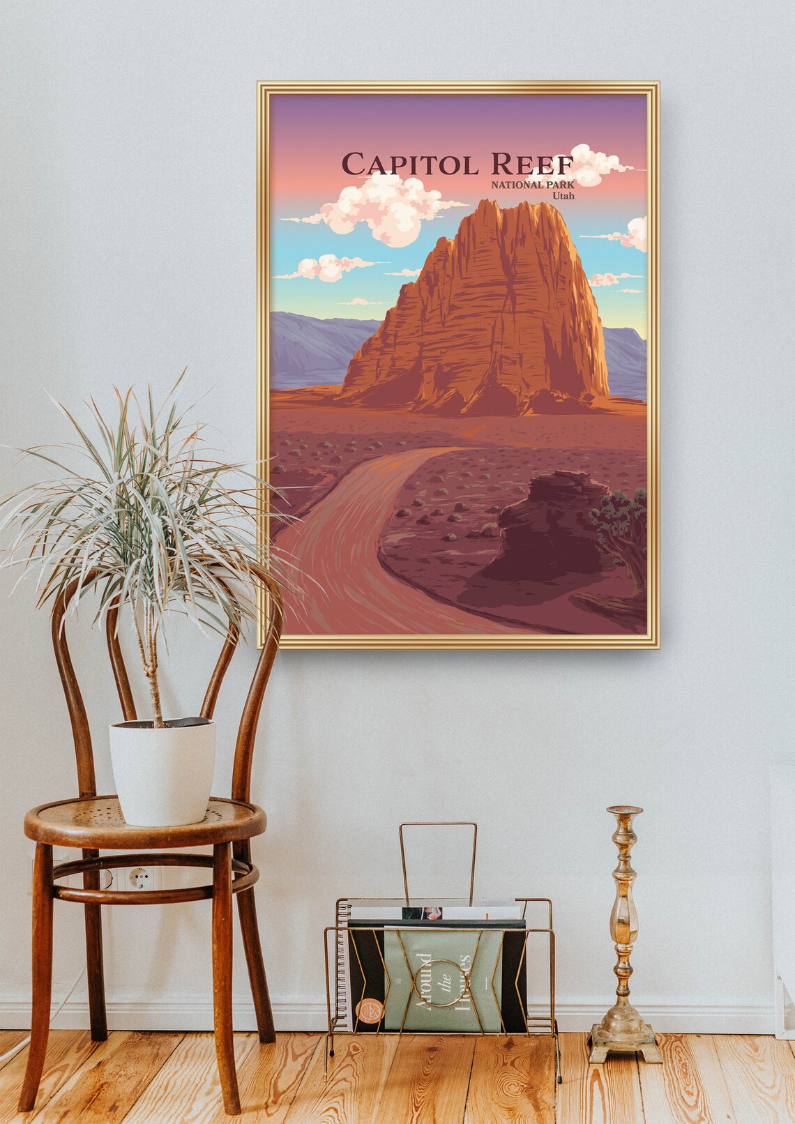 Capitol Reef National Park Utah Red Rock Desert Sunset Poster - Image 2