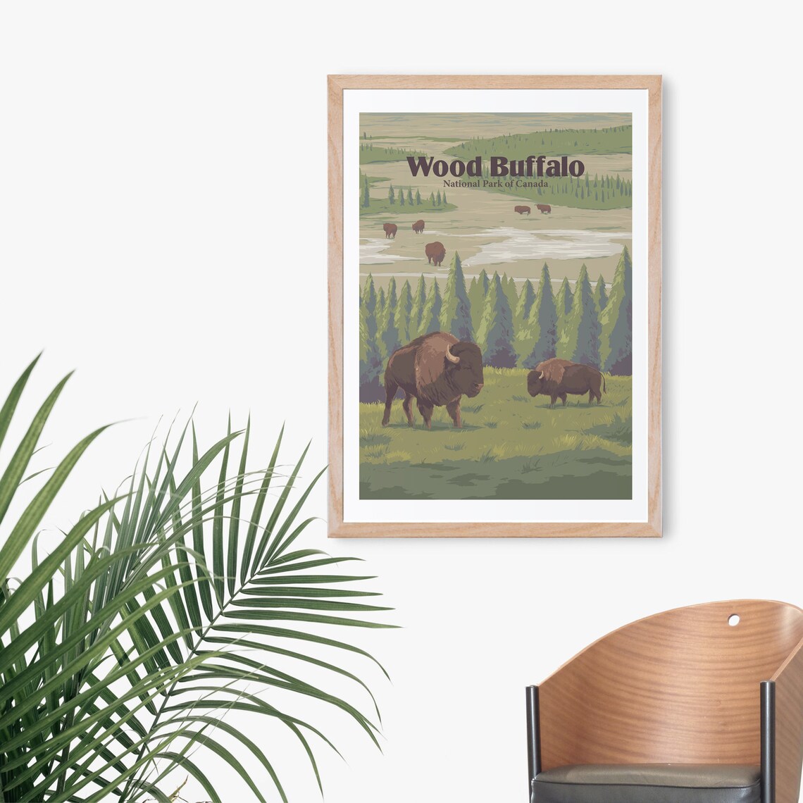 Wood Buffalo National Park Vintage Travel Poster - Image 3