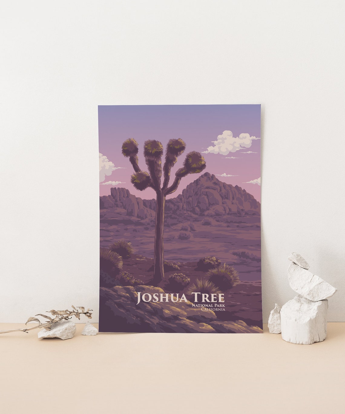 Joshua Tree National Park California Usa Travel Print Los Angeles Mojave Desert Palm Springs Vintage Travel Poster Retro Art Gift - Image 4