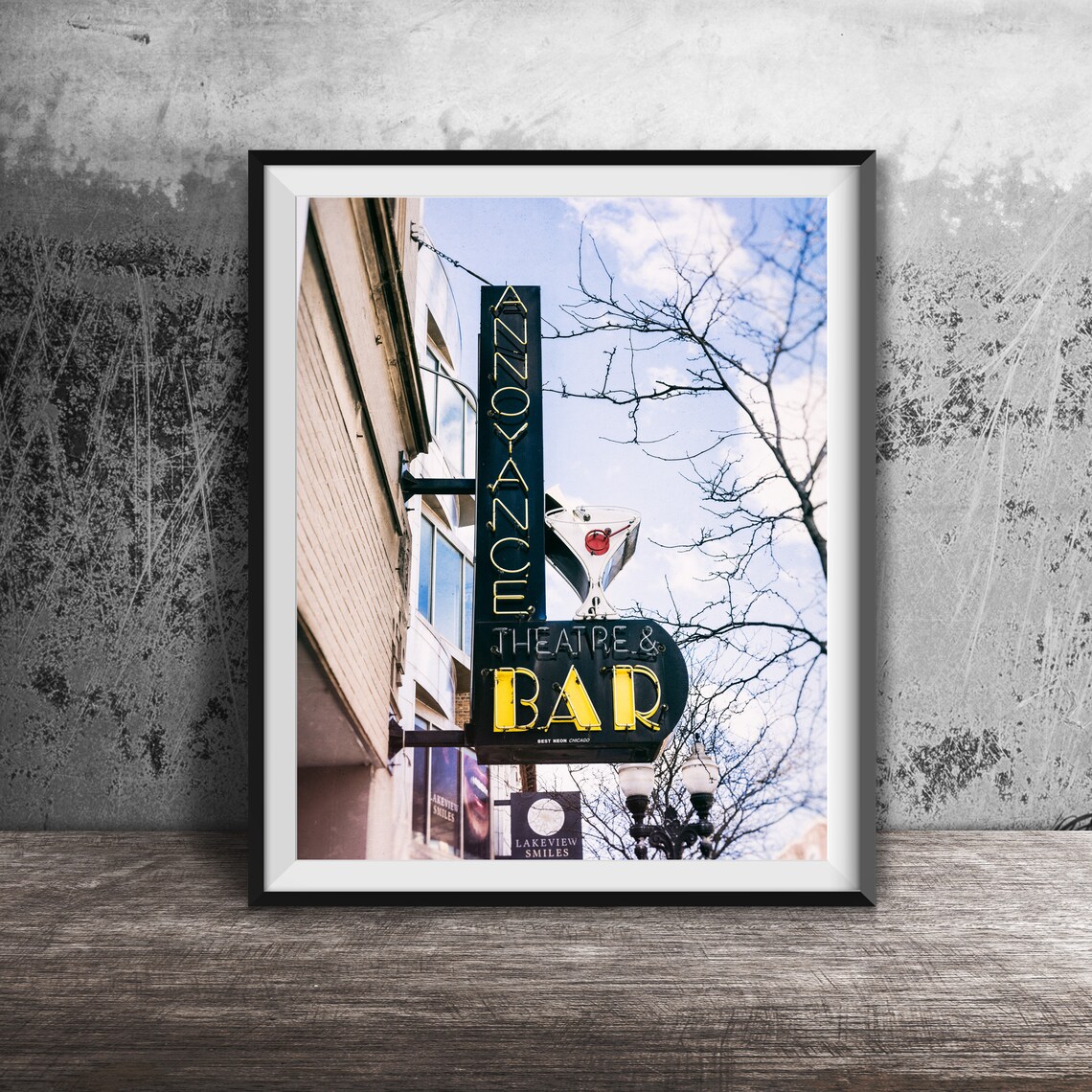 Annoyance Theatre and Bar Martini Neon Sign Chicago Photo Poster