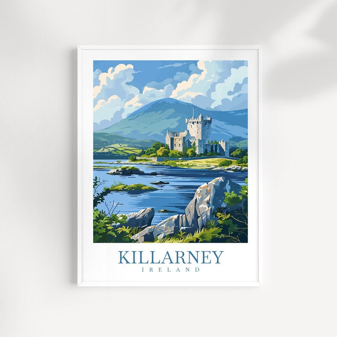 Killarney Ireland Lakeside Castle Mountain Lake Emerald Isle Poster
