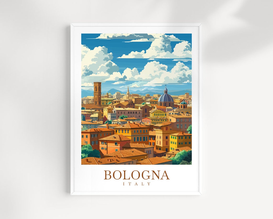 Bologna Travel Print Wall Art Italy Wall Hanging Bologna Home Decoration Bologna Gift Art Lovers Wall Art Print Bologna Italy Print Gift