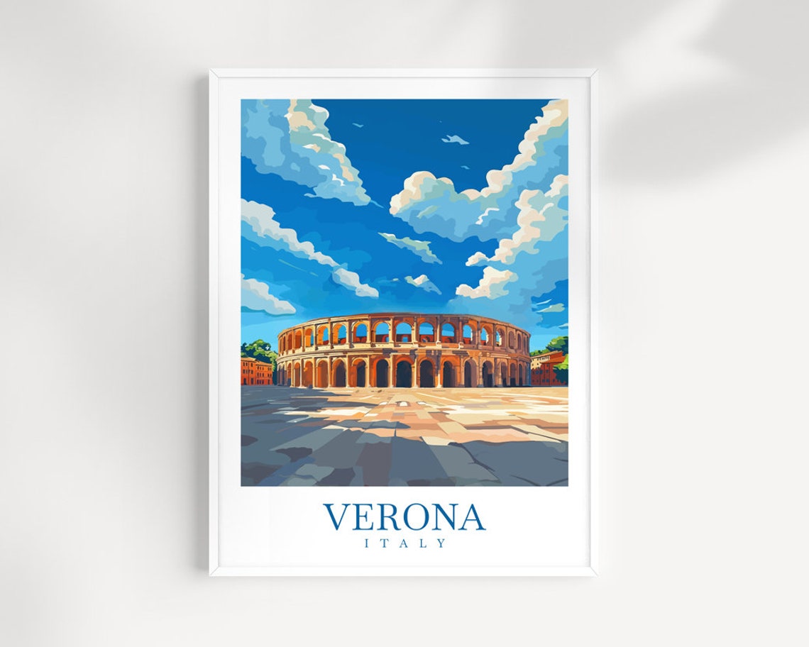 Verona Travel Print Wall Art Italy Wall Hanging Home Decoration Verona Gift Art Lovers Wall Art Print Verona Italy Wall Art Poster
