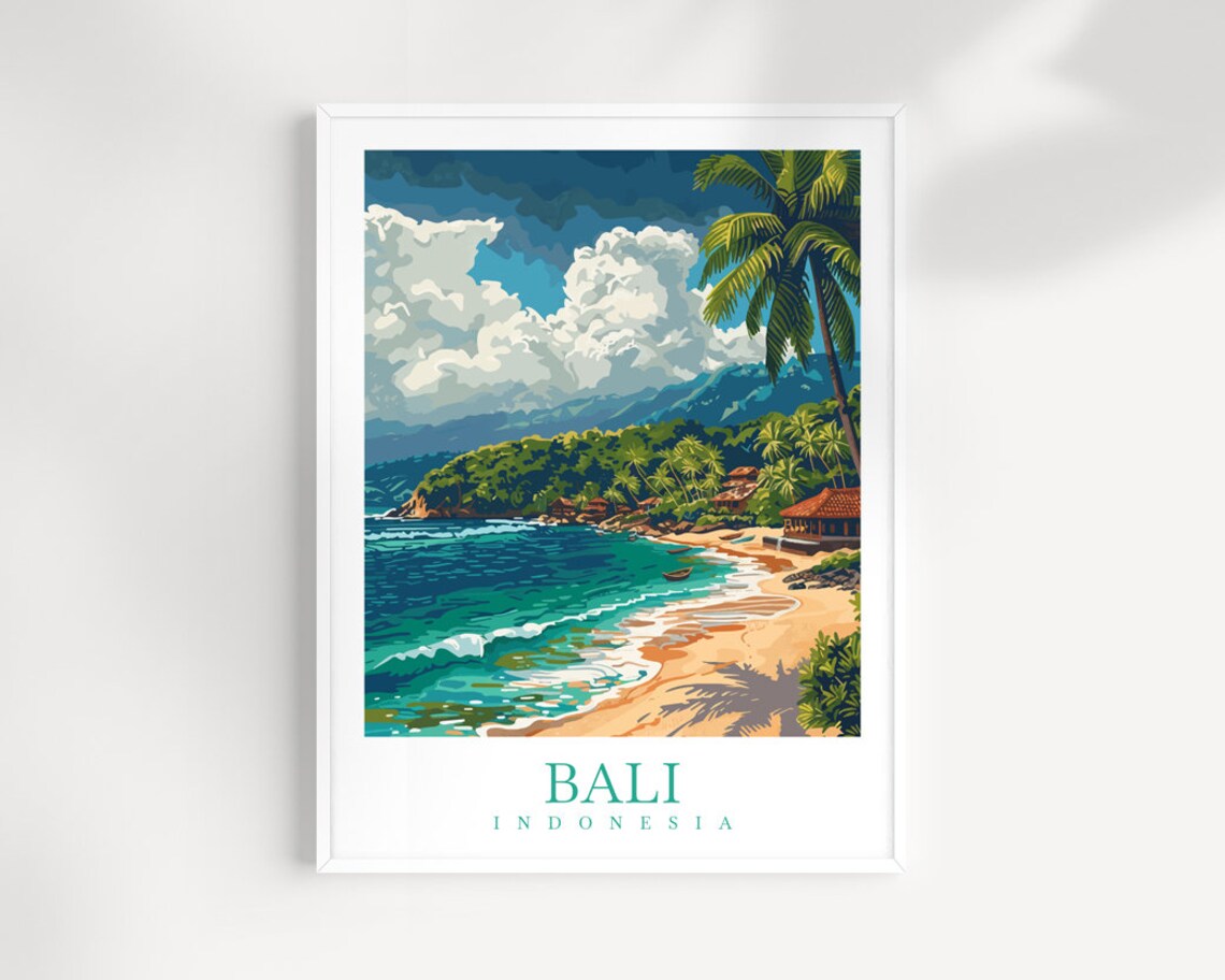 Bali Travel Print Indonesia Gift Art Poster
