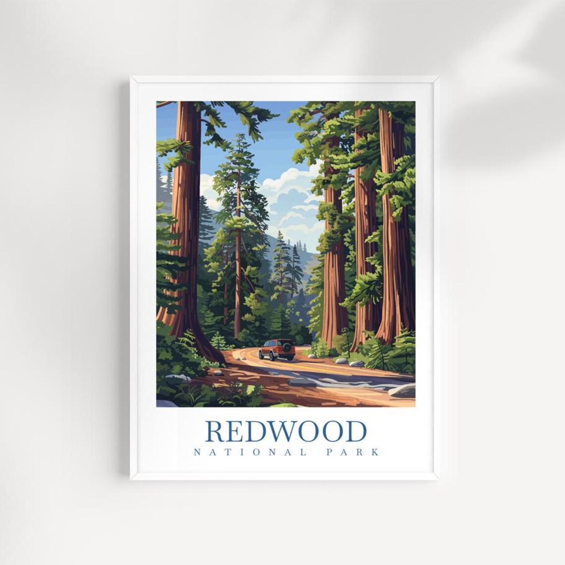 Redwood National Park Travel Print Wall Art Redwood National Park Wall Hanging Home Dcor Redwood National Park Gift Art Lovers