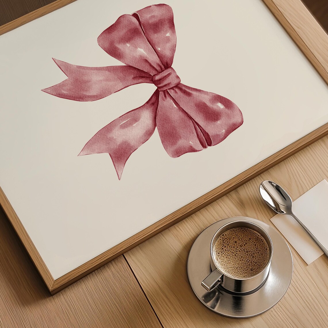 Bow Nursery Print, Coquette Preppy Decor Art Print - Image 2