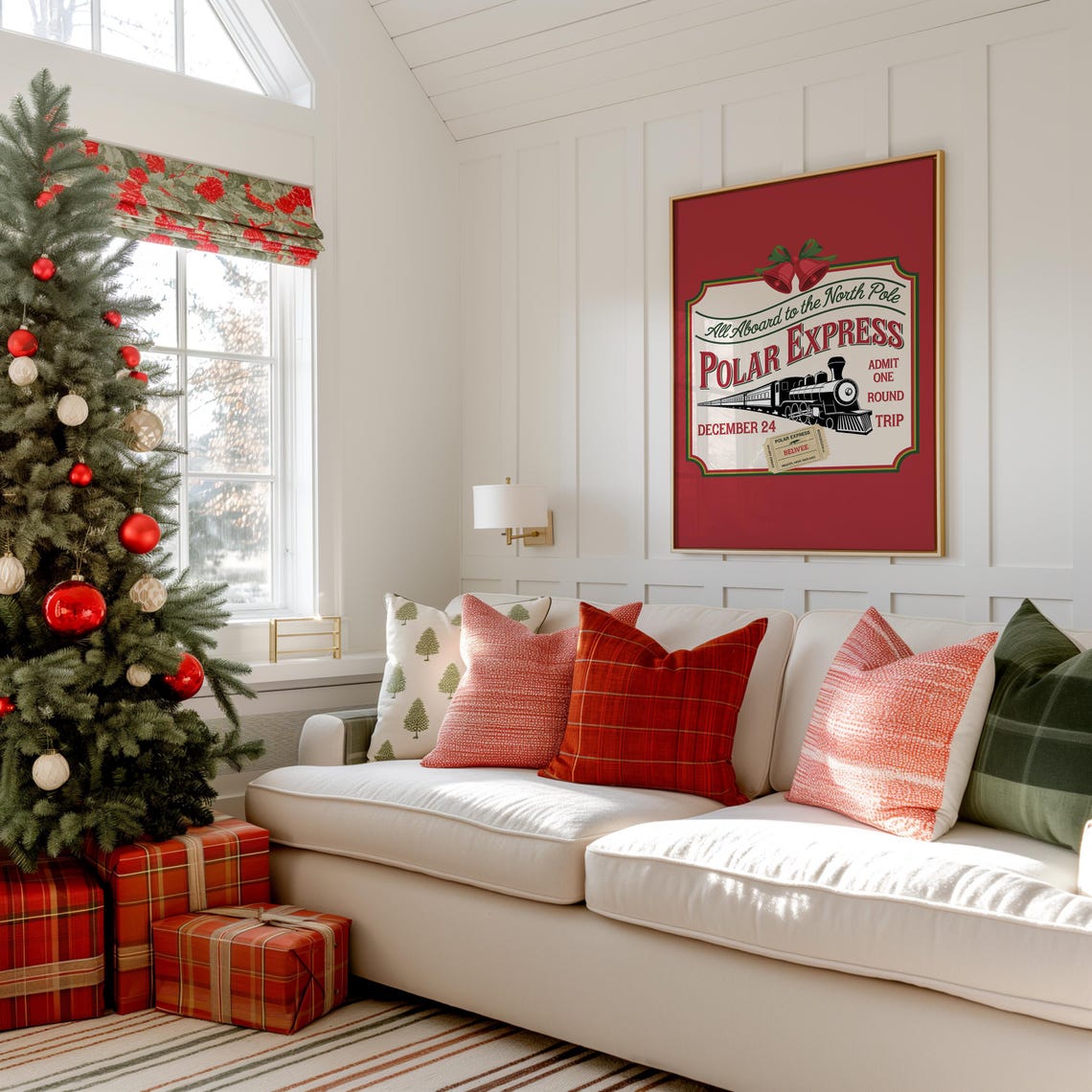 Polar Express North Pole Ticket Vintage Christmas Train Sign Poster - Image 2